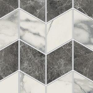 Mosaico Zigzag Bianco Arabescato