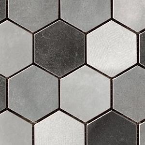 Mosaico Esagona Mix Grey