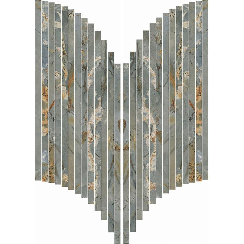 ABK SENSI SIGNORIA Mosaico Ventaglio Roma Imperiale 28x60 cm 8.5 mm Lux