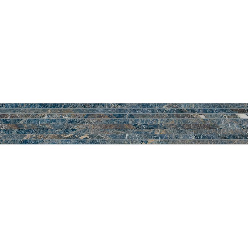 ITALGRANITI CHARM EXPERIENCE Listello Tratto Blu Saint Laurent 120x20 cm 6 mm Lapped