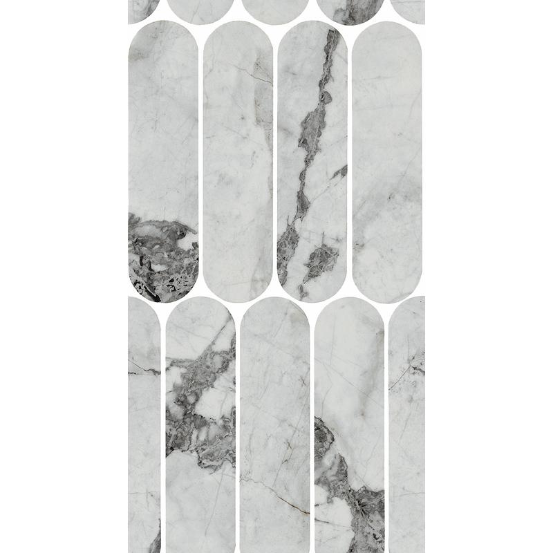 ITALGRANITI CHARM EXPERIENCE Mosaico Ovale Invisible Grey 19,5x37 cm 9 mm Lappato