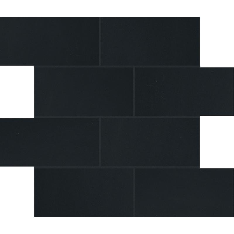 Floor Gres B&W MARBLE BLACK MURETTO SFALSATO 7,5x15 30x30 cm 6 mm High Glossy