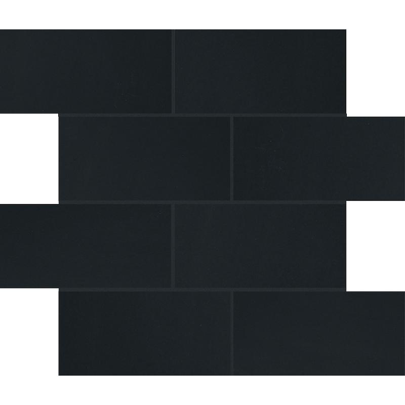 Floor Gres B&W MARBLE MURETTO SFALSATO 7,5x15 BLACK 30x30 cm 6 mm Matte