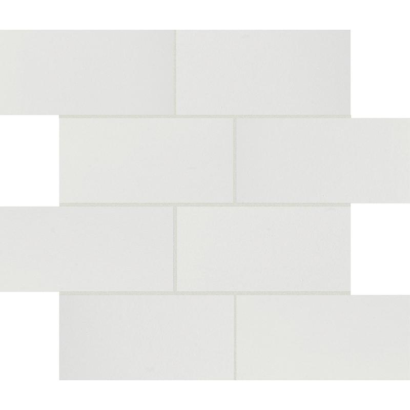Floor Gres B&W MARBLE WHITE MURETTO SFALSATO 7,5x15 30x30 cm 6 mm HIGH-GLOSSY