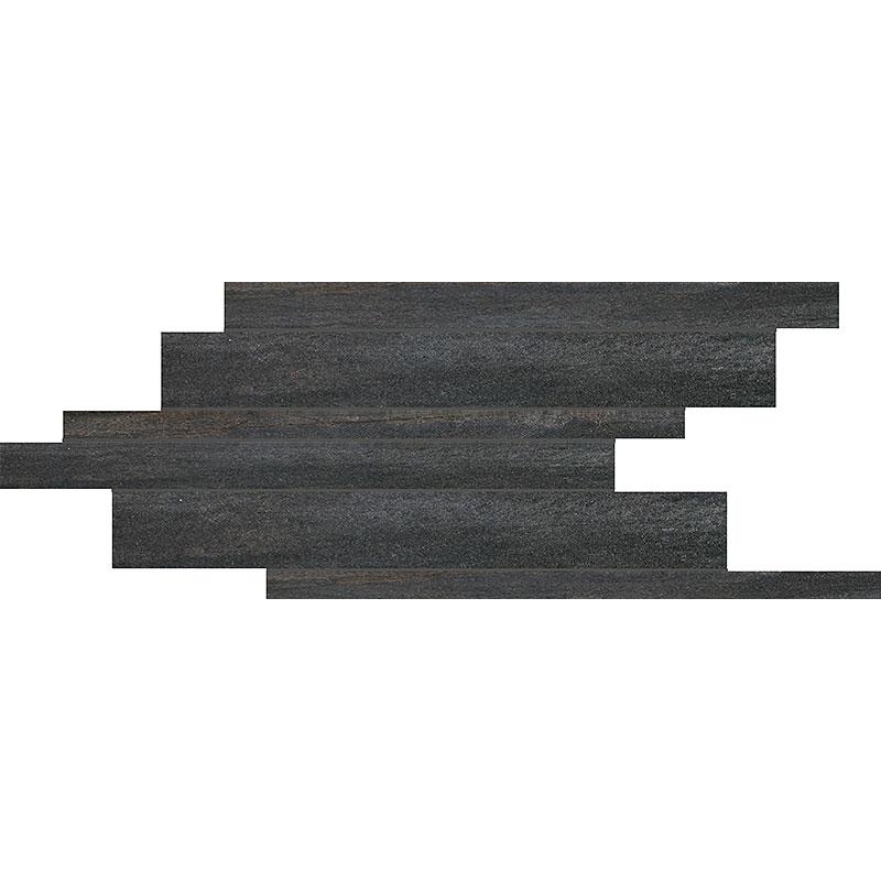 Floor Gres WALKS 1.0 BLACK MODULO LISTELLO SFALSATO 21x40 cm 9 mm Matte