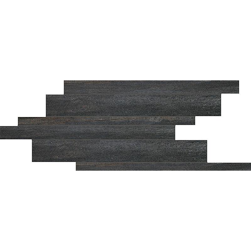 Floor Gres WALKS 1.0 BLACK MODULO LISTELLO SFALSATO 21x40 cm 9 mm Soft