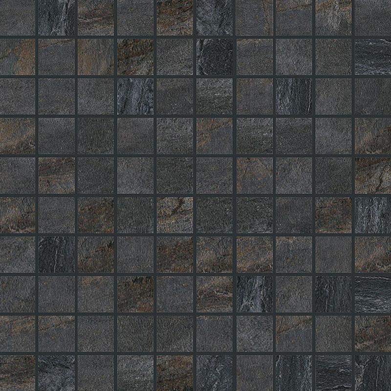Floor Gres WALKS 1.0 Black Mosaico 30x30 cm 9 mm Matte