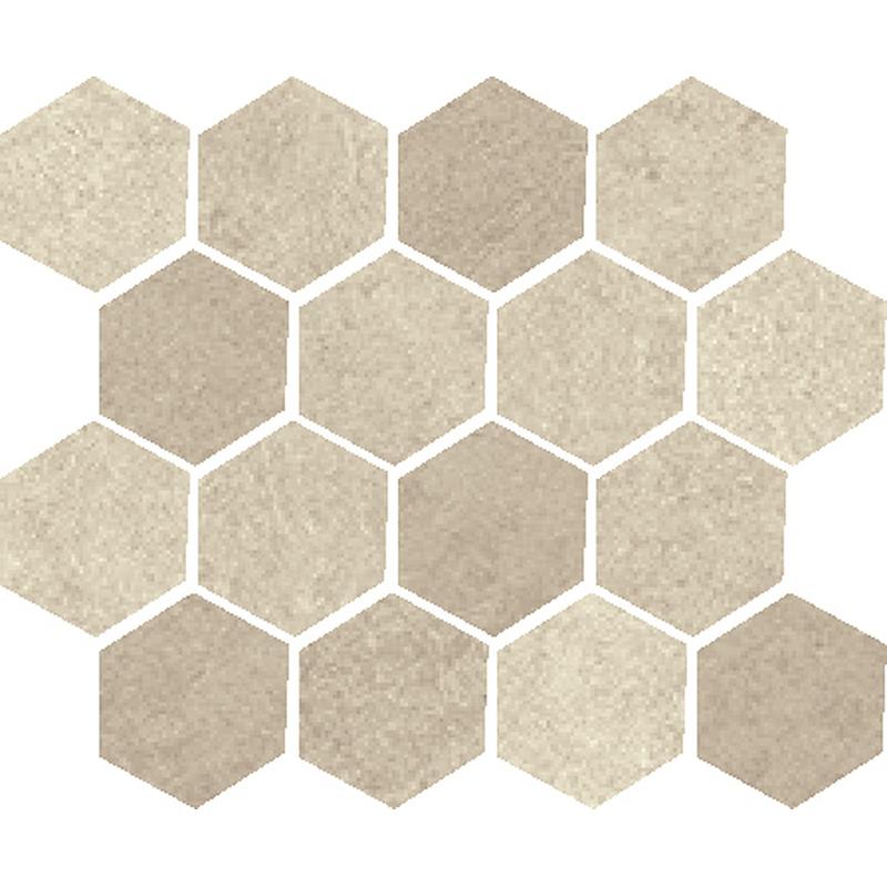 Serenissima MATERICA Mosaico Esagona Ecru  25x30 cm 9.5 mm Mate 