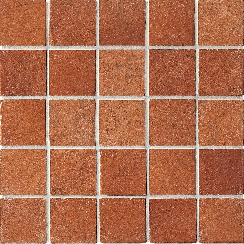 ABK PETRAIA Mosaico Quadretti Rosso 33,3x33,3 cm 8.5 mm Mat
