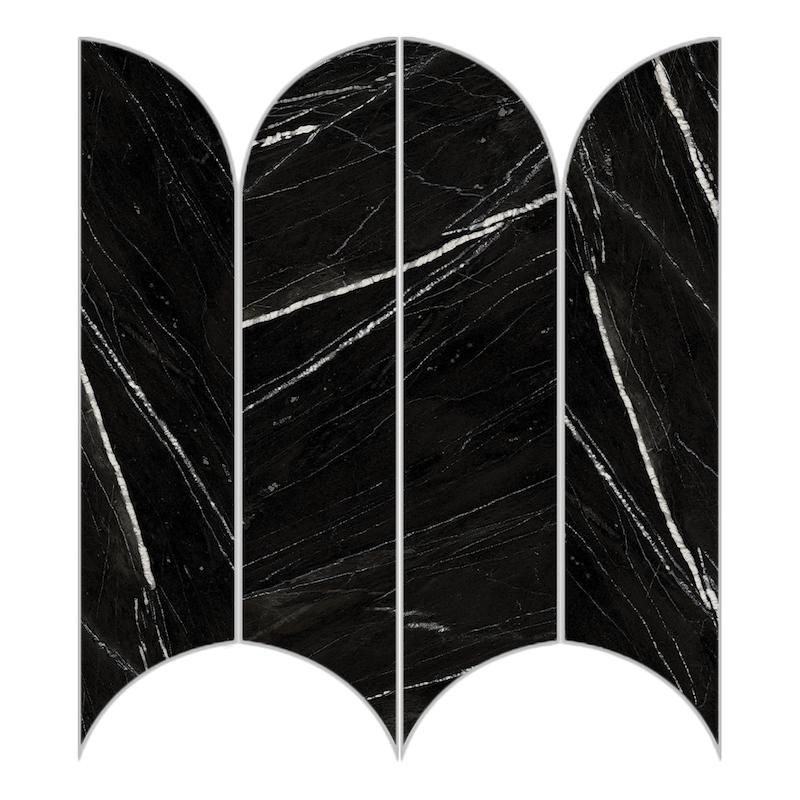 Ragno INCANTO Sky Black Mosaico Ventaglio 28,1x31 cm 10 mm Glossy