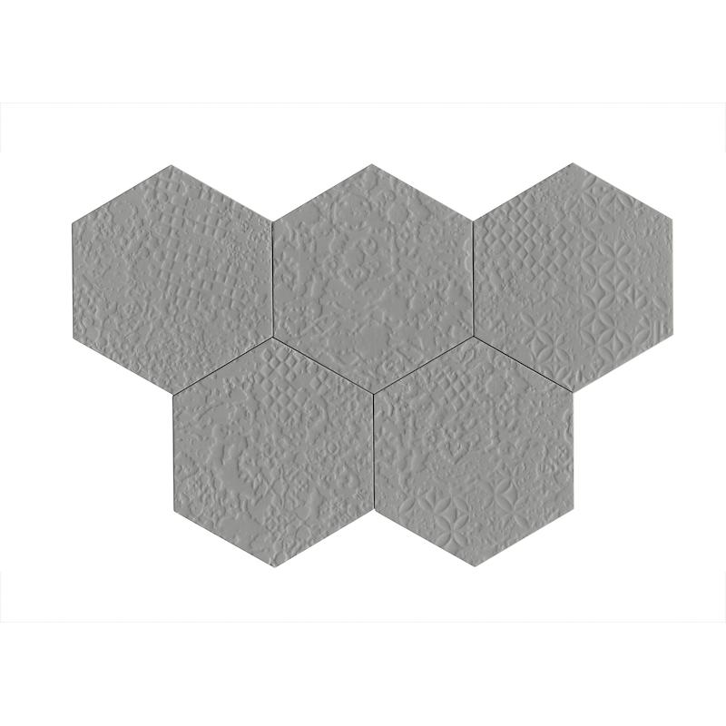 Ragno STRATFORD Grey struttura Crochet 3D  21x18,2 cm 10 mm Matt 