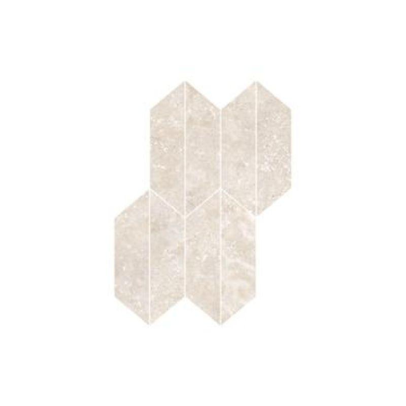 Ragno REALSTONE TRAVERTINO Mosaico Losanga Cross Bianco 29,4x40,7 cm 9 mm Mat